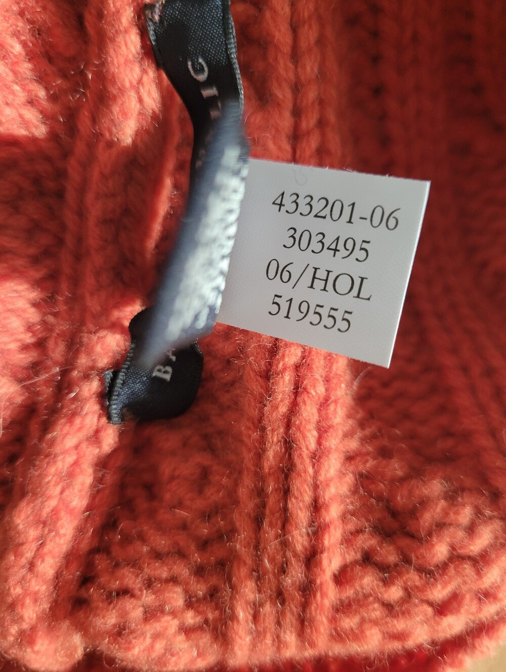 Banana Republic Orange Cable Knit Merino-Cashmere Beanie Hat & Gloves Set NEW - Picture 9 of 12